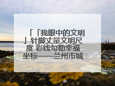 「我眼中的文明」针脚丈量文明尺度 彩线勾勒幸福坐标——兰州市城关区酒泉路街道办事处