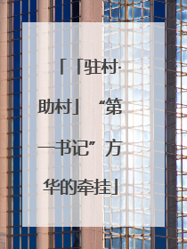 「驻村·助村」“第一书记”方华的牵挂