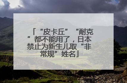 “皮卡丘”“耐克”都不能用了，日本禁止为新生儿取“非常规”姓名