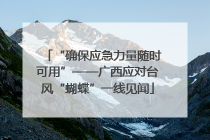 “确保应急力量随时可用”——广西应对台风“蝴蝶”一线见闻