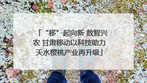 “移”起向新 数智兴农 甘肃移动以科技助力天水樱桃产业再升级