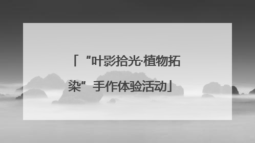 “叶影拾光·植物拓染”手作体验活动