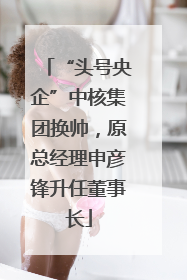 “头号央企”中核集团换帅，原总经理申彦锋升任董事长