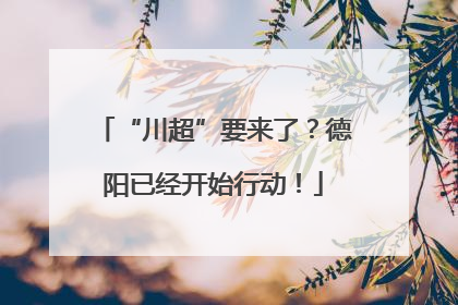 “川超”要来了？德阳已经开始行动！
