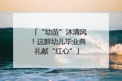 “幼苗”沐清风！这群幼儿毕业典礼献“红心”