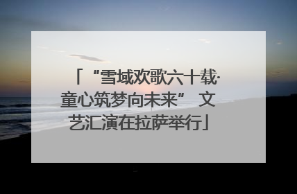 “雪域欢歌六十载·童心筑梦向未来” 文艺汇演在拉萨举行