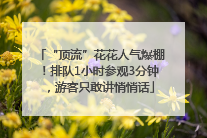 “顶流”花花人气爆棚！排队1小时参观3分钟，游客只敢讲悄悄话