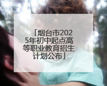 烟台市2025年初中起点高等职业教育招生计划公布