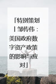 特别策划丨邹传伟：美国政府数字资产政策的影响与应对