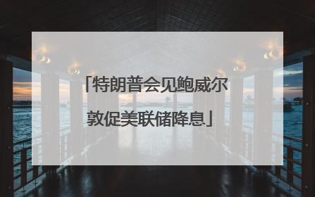 特朗普会见鲍威尔 敦促美联储降息