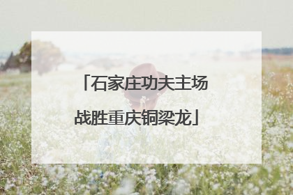 石家庄功夫主场战胜重庆铜梁龙