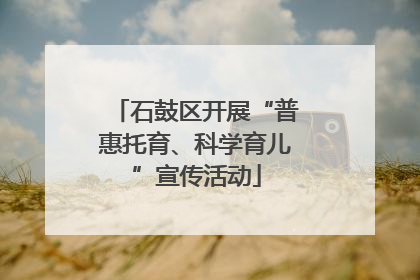 石鼓区开展“普惠托育、科学育儿”宣传活动
