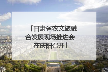 甘肃省农文旅融合发展现场推进会在庆阳召开