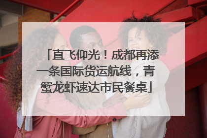 直飞仰光！成都再添一条国际货运航线，青蟹龙虾速达市民餐桌