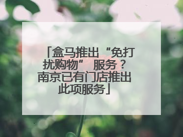 盒马推出“免打扰购物” 服务？南京已有门店推出此项服务