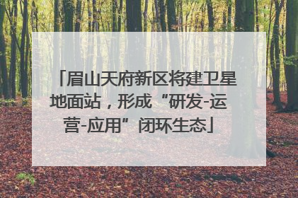 眉山天府新区将建卫星地面站，形成“研发-运营-应用”闭环生态