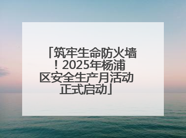 筑牢生命防火墙！2025年杨浦区安全生产月活动正式启动