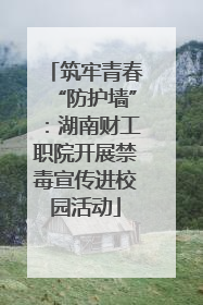 筑牢青春“防护墙”：湖南财工职院开展禁毒宣传进校园活动