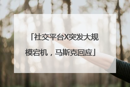 社交平台X突发大规模宕机，马斯克回应