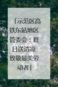 示范区高铁东站地区管委会：夏日送清凉 致敬最美劳动者