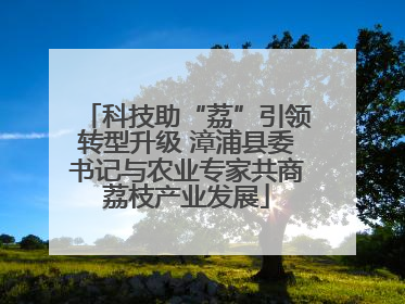 科技助“荔”引领转型升级 漳浦县委书记与农业专家共商荔枝产业发展