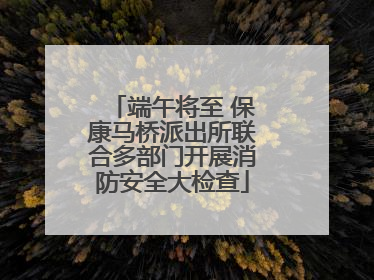 端午将至 保康马桥派出所联合多部门开展消防安全大检查