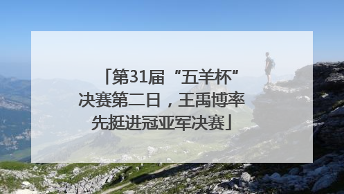 第31届“五羊杯”决赛第二日，王禹博率先挺进冠亚军决赛