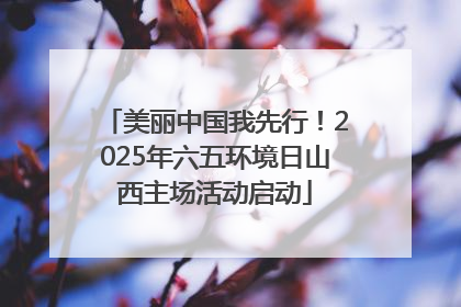 美丽中国我先行！2025年六五环境日山西主场活动启动