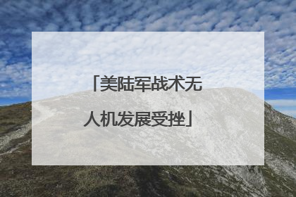 美陆军战术无人机发展受挫