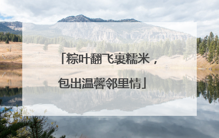 粽叶翻飞裹糯米，包出温馨邻里情