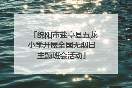 绵阳市盐亭县五龙小学开展全国无烟日主题班会活动