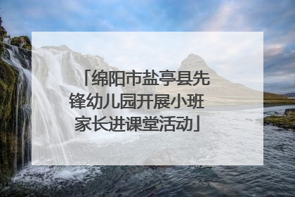 绵阳市盐亭县先锋幼儿园开展小班家长进课堂活动