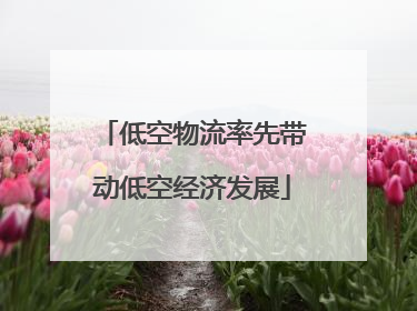 低空物流率先带动低空经济发展