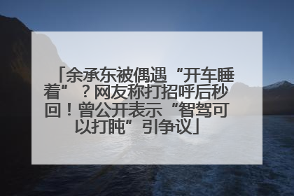 余承东被偶遇“开车睡着”？网友称打招呼后秒回！曾公开表示“智驾可以打盹”引争议