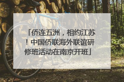 侨连五洲，相约江苏！中国侨联海外联谊研修班活动在南京开班