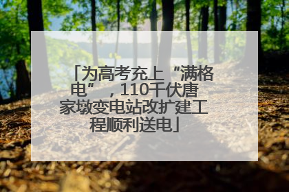 为高考充上“满格电”，110千伏唐家墩变电站改扩建工程顺利送电