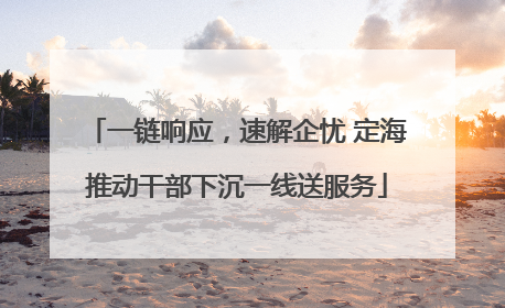 一链响应，速解企忧 定海推动干部下沉一线送服务