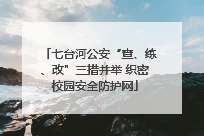 七台河公安“查、练、改”三措并举 织密校园安全防护网