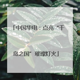 中国华电：点亮“千岛之国”璀璨灯火