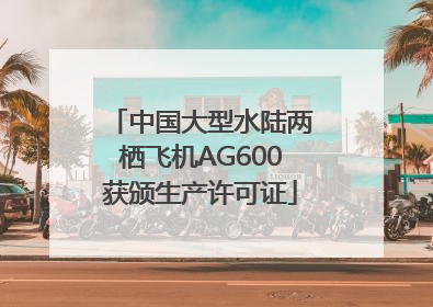 中国大型水陆两栖飞机AG600获颁生产许可证