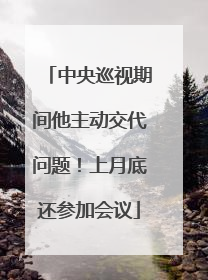 中央巡视期间他主动交代问题！上月底还参加会议