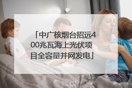 中广核烟台招远400兆瓦海上光伏项目全容量并网发电