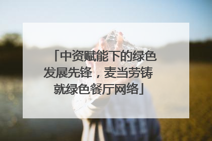 中资赋能下的绿色发展先锋，麦当劳铸就绿色餐厅网络