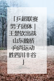 乒超联赛男子团体｜王楚钦出战 山东魏桥·向尚运动胜四川丰谷