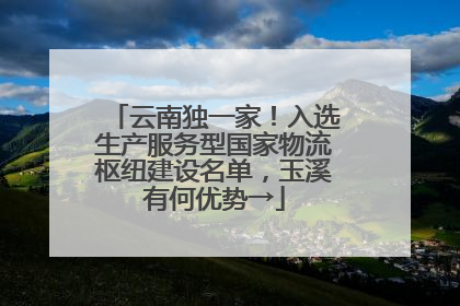 云南独一家！入选生产服务型国家物流枢纽建设名单，玉溪有何优势→