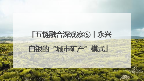 五链融合深观察⑤丨永兴白银的“城市矿产”模式