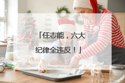 任志能，六大纪律全违反！