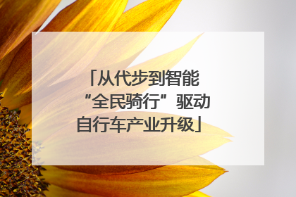 从代步到智能 “全民骑行”驱动自行车产业升级