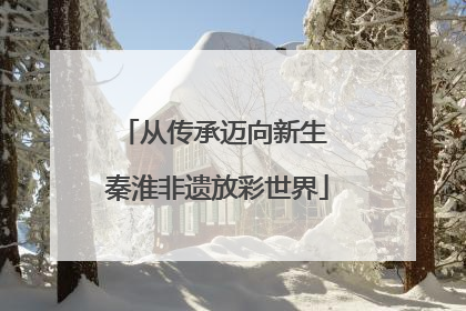 从传承迈向新生 秦淮非遗放彩世界