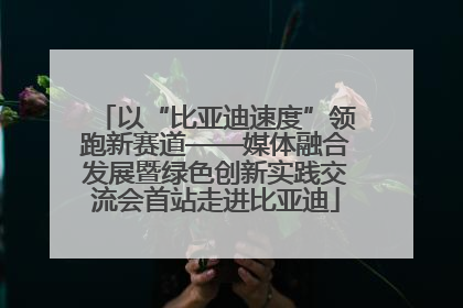 以“比亚迪速度”领跑新赛道——媒体融合发展暨绿色创新实践交流会首站走进比亚迪